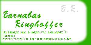 barnabas ringhoffer business card